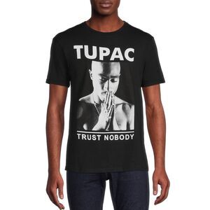 Tupac Men's "Trust Nobody" T-Shirt with Short Sleeves Size XL NWT New Prayers